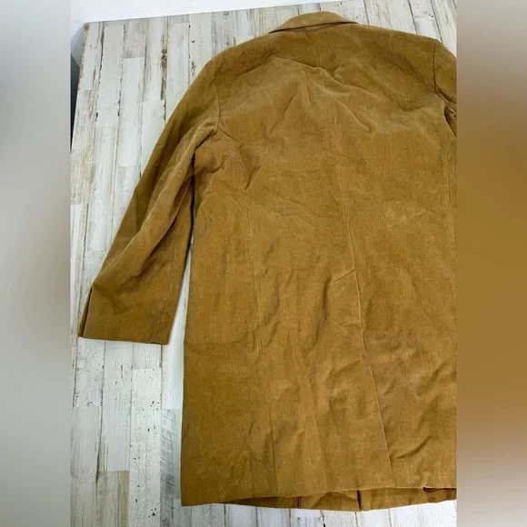 Vintage J. Crew Lined Trench Overcoat XL Tan - Picture 9 of 12